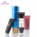 Flat SPF 50  cc bb hand face cream plastic cosmetic packaging tubes